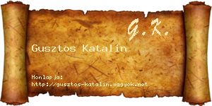 Gusztos Katalin névjegykártya