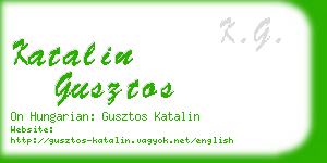 katalin gusztos business card